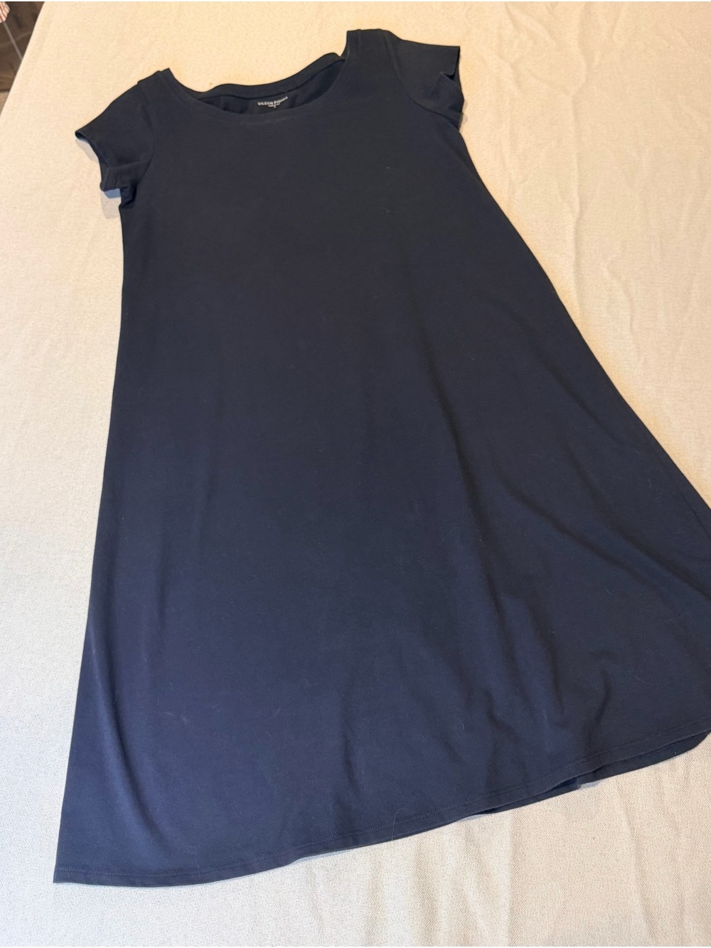 Eileen Fisher Black Midi A-Line Dress